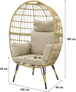 Lola Egg Relaxstoel - Natural Sand - Mand Stoel -Tuinwereld Verkoop 1002x1200 2