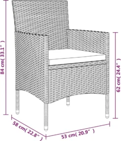 VidaXL 7-delige Tuinset Met Kussens Grijs En Zwart -Tuinwereld Verkoop 1024x1200