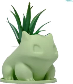 Merkloos Pokémon Bulbasaur Bloempot - Inclusief Opvangschaal - Pastelgroen