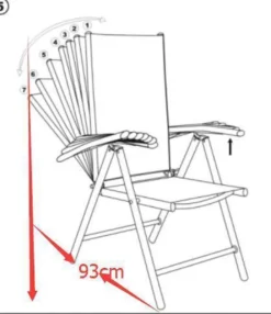 Tuinstoel Standenstoel Aluminium Antraciet 7 Standen Per 2 Stuks -Tuinwereld Verkoop 1038x1200