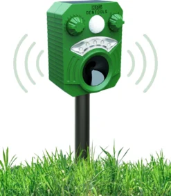 Dentools Ultrasone Kattenverjager 110 Graden - Ongedierte Verjager - Ongediertebestrijding - Zonneenergie - Groot Bereik - Oplaadbaar