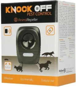 Knock Off Animal Repeller – Ultrasone Verjager – Dierenverjager – Kattenverjager – Ongedierteverjager – Op Batterijen – 300m2 Bereik – Verschillende Ultrasoon Instellingen -Tuinwereld Verkoop 1047x1200 4