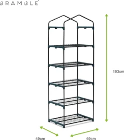 Bramble - Tuinkassen - 5 Lagen - Miniserre - Draadplanken - Gemakkelijk Te Monteren - 69 X 49 X 193 Cm -Tuinwereld Verkoop 1068x1200 3