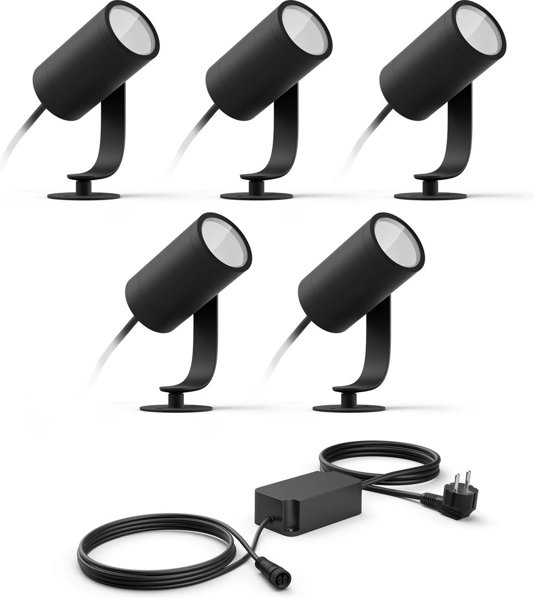 Philips Hue Lily Tuinspot Starterspakket - Prikspot White And Color Ambiance - Prikspots Voor Buiten - Tuinverlichting - 5 Spots - Zwart 1 Philips Hue Lily Tuinspot Starterspakket - Prikspot White And Color Ambiance - Prikspots Voor Buiten - Tuinverlichting - 5 Spots - Zwart