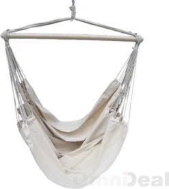 XXL 2 Persoons Hangstoel 185x130 - Zit Hangmat Met Spreidstok Tot 150 Kg - Binnen En Buiten -Tuinwereld Verkoop 1075x1200