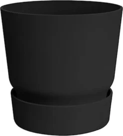 Elho Greenville Rond 40 - Grote Bloempot Voor Buiten - Gemaakt Van Gereycled Plastic - Ø 39.0 X H 36.8 Cm - Living Black -Tuinwereld Verkoop 1089x1200 3