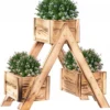 Merkloos Springos Bloembak | Bloembakken Voor Buiten | Plantenladder | 47 X 22 X 42 CM