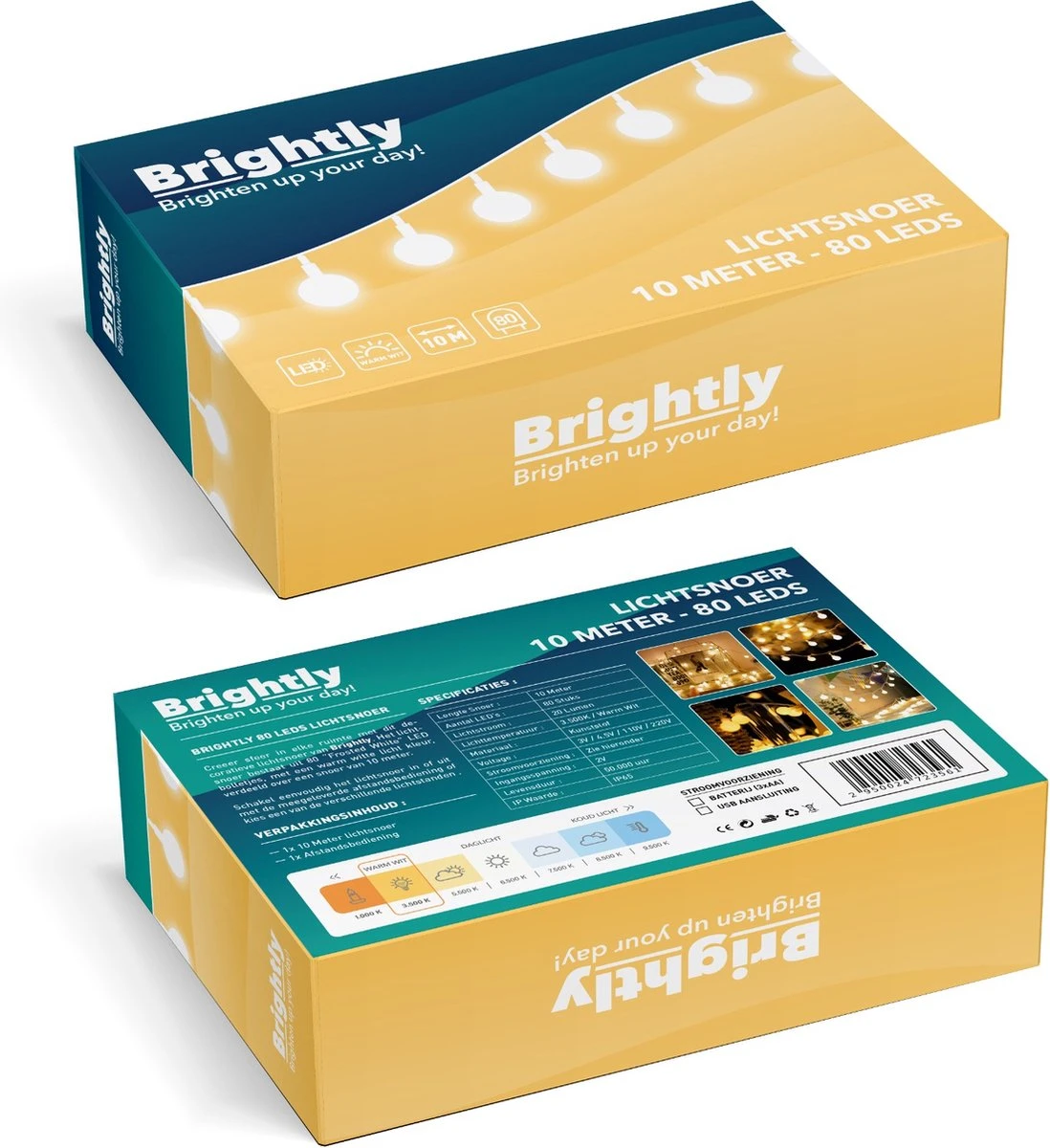 Brightly® Lichtsnoer Van 10 Meter LED – Op Batterijen – Voor Binnen En Buiten – Warm Wit Lichtslinger – Tuinverlichting Met Lampjes Slinger – LED Fairy Lights – Waterdicht 6 Brightly® Lichtsnoer Van 10 Meter LED – Op Batterijen – Voor Binnen En Buiten – Warm Wit Lichtslinger – Tuinverlichting Met Lampjes Slinger – LED Fairy Lights – Waterdicht - Afbeelding 6