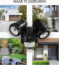 ELRO LF80 2-Kops LED Buitenlamp Met Bewegingsmelder - 2x10W – 1400lm – IP54 Waterdicht - Zwart -Tuinwereld Verkoop 1100x1200 2