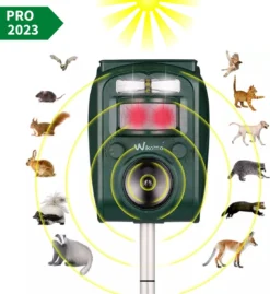 Fleau Garden Ultrasone Kattenverjager - Zonneenergie - Universele Dierenverjager - Duivenverjager - Marterverjager - Ongedierte Verjager