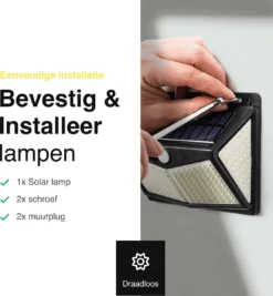 Vivid Green Solar Buitenlamp Met Bewegingssensor 208 LED - Wandlamp Op Zonne Energie - Tuinverlichting - Waterdicht - Met Sensor - Lamp - Zwart -Tuinwereld Verkoop 1112x1200 3