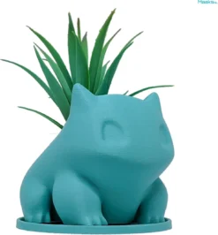 Merkloos Pokémon Bulbasaur Bloempot - Inclusief Opvangschaal - Teal