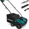VONROC Elektrische Verticuteermachine - Gazonbeluchter – 1300W – Maaibreedte 320 Mm – 4 Dieptestanden (12/9/6/3 Mm) – Incl. 35L. Opvangbak