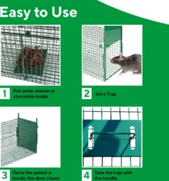 MaxxGarden Vangkooi Voor Dieren Van 60x18x20cm - Rattenval - Dubbele Ingang - Opvouwbaar -Tuinwereld Verkoop 1120x1200 4