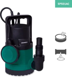 VONROC Dompelpomp/Waterpomp 300W - 6500l/h - Voor Schoon En Licht Vervuild Water - Met Vlotter -Tuinwereld Verkoop 1123x1200 4