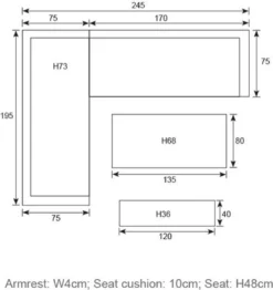 Blakes Lounge Diningset - 4 Delig - Donker Grijs -Tuinwereld Verkoop 1132x1200 2