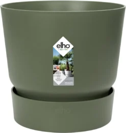 Elho Greenville Rond 30 - Grote Bloempot Voor Buiten - Gemaakt Van Gereycled Plastic - Ø 29.5 X H 27.8 Cm - Blad Groen -Tuinwereld Verkoop 1133x1200 4