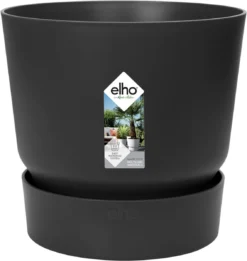 Elho Greenville Rond 40 - Grote Bloempot Voor Buiten - Gemaakt Van Gereycled Plastic - Ø 39.0 X H 36.8 Cm - Living Black -Tuinwereld Verkoop 1134x1200 6