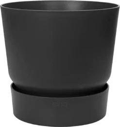 Elho Greenville Rond 40 - Grote Bloempot Voor Buiten - Gemaakt Van Gereycled Plastic - Ø 39.0 X H 36.8 Cm - Living Black -Tuinwereld Verkoop 1135x1200 10
