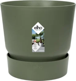 Elho Greenville Rond 30 - Grote Bloempot Voor Buiten - Gemaakt Van Gereycled Plastic - Ø 29.5 X H 27.8 Cm - Blad Groen -Tuinwereld Verkoop 1135x1200 13