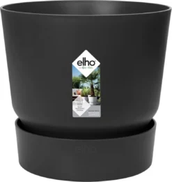 Elho Greenville Rond 40 - Grote Bloempot Voor Buiten - Gemaakt Van Gereycled Plastic - Ø 39.0 X H 36.8 Cm - Living Black -Tuinwereld Verkoop 1135x1200 7