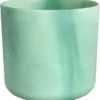 Elho The Ocean Collection Round 22cm - Bloempot Voor Binnen - 100% Gerecycled Materiaal - Gemaakt Met Zeeafval - Ø 22.3 X H 20.4 Cm - Pacifisch Groen