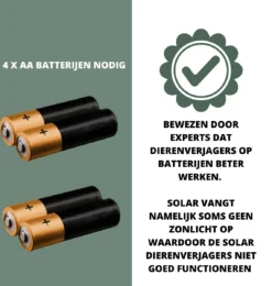 Niceey Kattenverjager - Ultrasone Verjager- Kattenschrik - Vogelverjager - Marterverjager - Ongedierte Verjager - Op Batterijen - Waterdicht - Extra Groot Bereik -Tuinwereld Verkoop 1142x1200 9