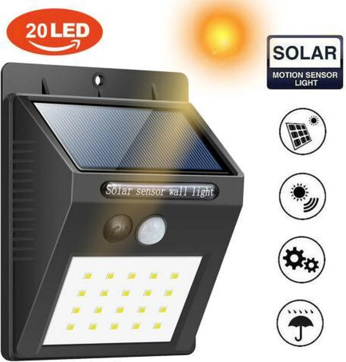 Solar Lamp | Wit | 20 LED Tuinverlichting| Verlichting Op Zonne-energie | IP65 Waterdicht |Tuinverlichting Op Solar | Buitenlamp Op Zonne-energie | Bewegingssensor & Nachtsensor | Tuinlamp Op Zonne-energie | 1 Solar Lamp | Wit | 20 LED Tuinverlichting| Verlichting Op Zonne-energie | IP65 Waterdicht |Tuinverlichting Op Solar | Buitenlamp Op Zonne-energie | Bewegingssensor & Nachtsensor | Tuinlamp Op Zonne-energie |