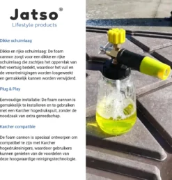 Jatso® Foam Cannon - Snow Foam - Foam Gun - Schuimlans - Foam Gun Auto - Foam Lance - Schuimsproeier - Snow Foam Cannon - Past Op Karcher K1 T/m K7 - Messing - Afneembaar Pistool -Tuinwereld Verkoop 1151x1200 3