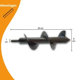 Grondboor Voor Boormachine - 8x25 Cm - Zwart -Tuinwereld Verkoop 1154x1200 1