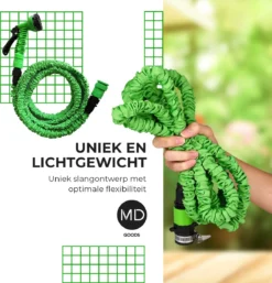 Uitrekbare Tuinslang Tot 15 Meter Van MD-goods ® - Tuinsproeier - Tuin Besproeien - Waterslang - Sproeikop - Groen - Flexibel Elastisch 13 Uitrekbare Tuinslang Tot 15 Meter Van MD-goods ® - Tuinsproeier - Tuin Besproeien - Waterslang - Sproeikop - Groen - Flexibel Elastisch -Tuinwereld Verkoop 1154x1200 3