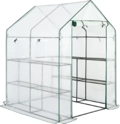 Gardebruk Kweekkas 2m² - 8 Legplanken & 4 Ramen - 195x143x143 Cm