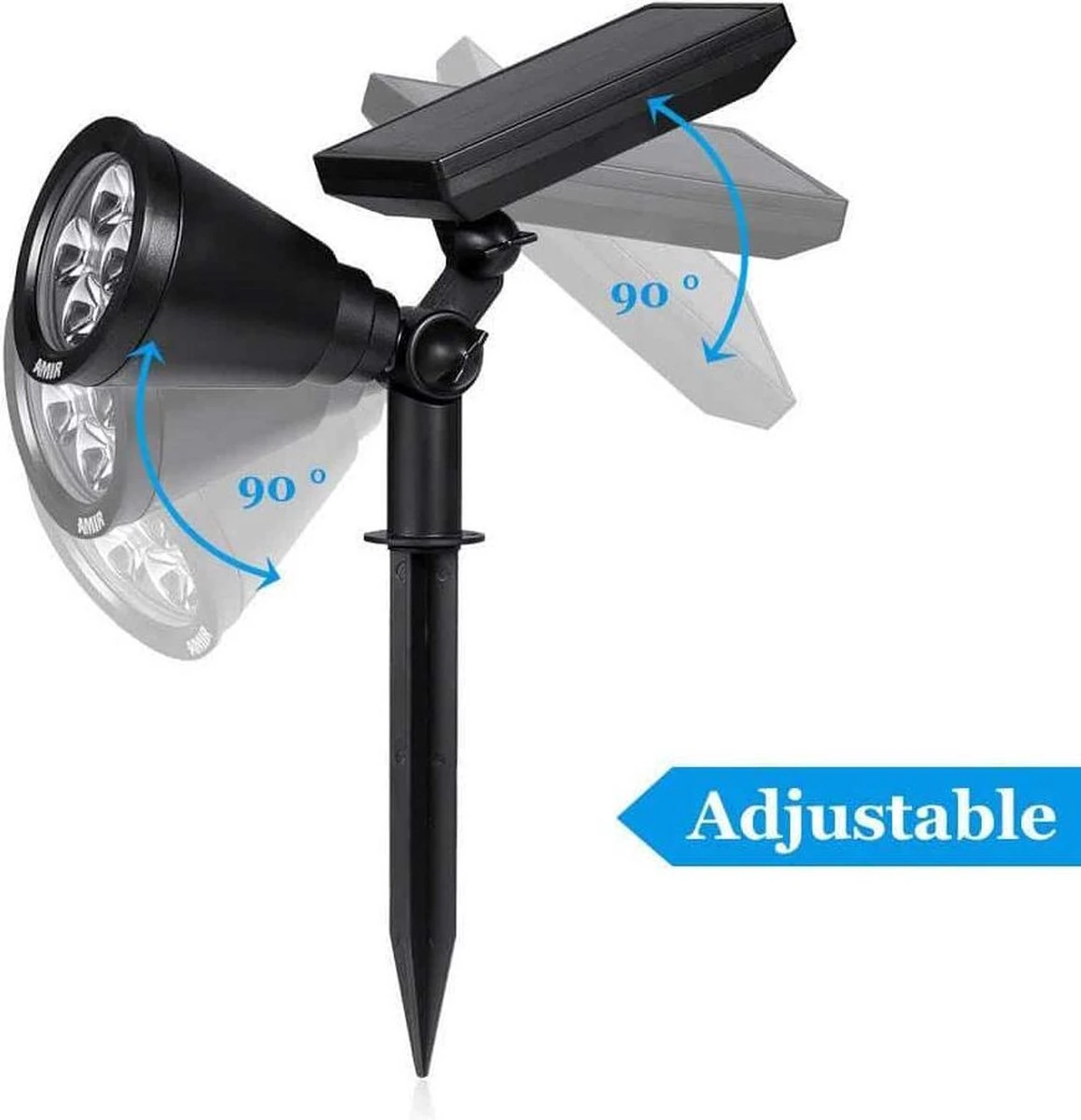 Solar Spot Light- Grond Spot Energiezuinig - Tuinverlichting Op Zonne-energie Met Nachtsensor - Sfeerverlichting Voor Op Gebouwen - Wit 4 Solar Spot Light- Grond Spot Energiezuinig - Tuinverlichting Op Zonne-energie Met Nachtsensor - Sfeerverlichting Voor Op Gebouwen - Wit - Afbeelding 4