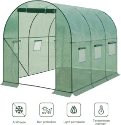 Kas 300x200x190 Cm, Foliekas Wintervast, Tomatenhuis Met Deur 6 Ramen 16 Kas 300x200x190 Cm, Foliekas Wintervast, Tomatenhuis Met Deur 6 Ramen -Tuinwereld Verkoop 1159x1200 8