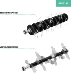 VONROC Elektrische Verticuteermachine - Gazonbeluchter – 1300W – Maaibreedte 320 Mm – 4 Dieptestanden (12/9/6/3 Mm) – Incl. 35L. Opvangbak -Tuinwereld Verkoop 1160x1200 3