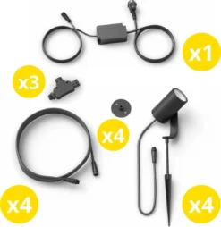 Philips Hue Lily Tuinspot Starterspakket - Prikspot White And Color Ambiance - Prikspots Voor Buiten - Tuinverlichting - 4 Spots - Zwart -Tuinwereld Verkoop 1167x1200 2