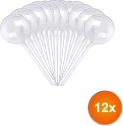 Waterdruppelaar Set Van 12 Stuks - Waterdruppelaar Voor Planten - Watergeefsysteem - Waterbol Irrigatiesysteem - Automatisch Druppelsysteem Voor Kamerplanten & Tuin - Watergever - Transparant - 15cm