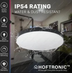 Lumi - 16W Slimme Plafondlamp Badkamer Zwart - IP54 Waterdicht - Smart Home WiFi + BLE - 2700K-6500K White Ambiance - Ø30 Cm -Tuinwereld Verkoop 1177x1200 10