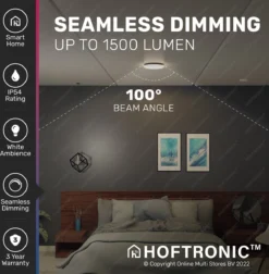 Lumi - 16W Slimme Plafondlamp Badkamer Zwart - IP54 Waterdicht - Smart Home WiFi + BLE - 2700K-6500K White Ambiance - Ø30 Cm -Tuinwereld Verkoop 1177x1200 12