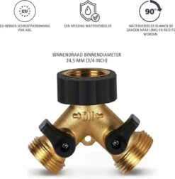 Y Stuk Kraan - Kraan Splitter - Waterverdeler - Buitenkraan - Waterverdeler 2 Weg – Messing - Afzonderlijk Af Te Sluiten -Tuinwereld Verkoop 1177x1200 17