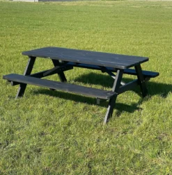 Goedkopepicknicktafels.nl | Zwarte XL Picknicktafel | Tuintafel 6 Persoons | Zwart Gespoten Gedroogd Grenen Hout! -Tuinwereld Verkoop 1177x1200 2