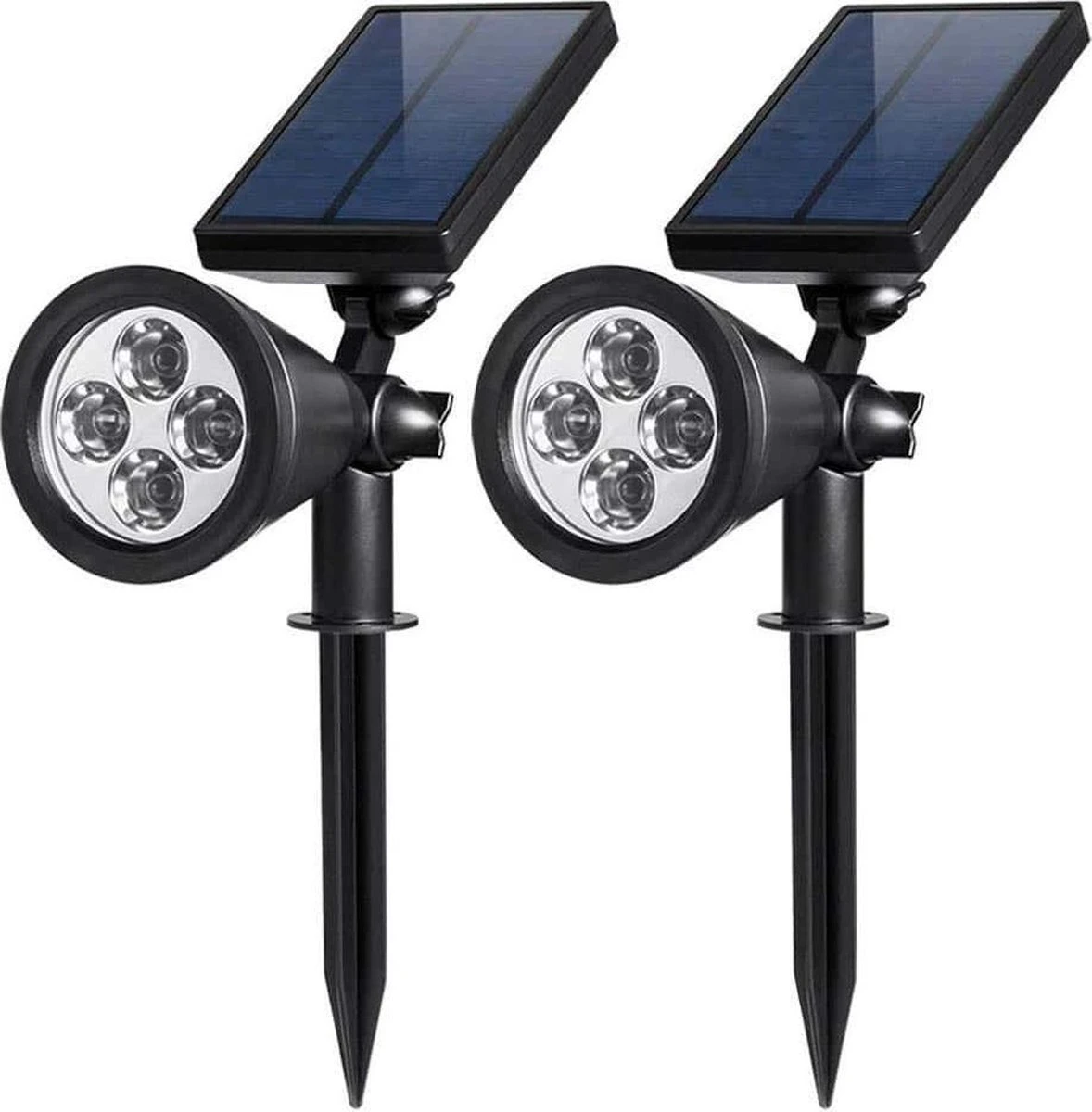 Solar Spot Light- Grond Spot Energiezuinig - Tuinverlichting Op Zonne-energie Met Nachtsensor - Sfeerverlichting Voor Op Gebouwen - Wit 5 Solar Spot Light- Grond Spot Energiezuinig - Tuinverlichting Op Zonne-energie Met Nachtsensor - Sfeerverlichting Voor Op Gebouwen - Wit - Afbeelding 5