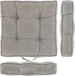 Unique Living | Box Kussen Ebby 45x45x7cm Chateau Grey | Kussen Tuinstoel