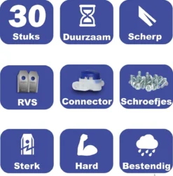 Mesjes Voor Gardena Robotmaaier - Husqvarna Automower - 30st - RVS Coated - Plastic Box + CONNECTOR -Tuinwereld Verkoop 1180x1200 9