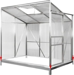 Deuba Broeikas Fundament Verzinkt - 380x190cm - Incl. Montagemateriaal