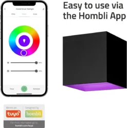 Hombli Wandlamp Voor Binnen En Buiten - Wit En Gekleurd Licht – Aanpasbare Lichthoek, Slimme LED Verlichting, Bad & Woonkamer, Waterdicht, Aluminium, Zwart 17 Hombli Wandlamp Voor Binnen En Buiten - Wit En Gekleurd Licht – Aanpasbare Lichthoek, Slimme LED Verlichting, Bad & Woonkamer, Waterdicht, Aluminium, Zwart -Tuinwereld Verkoop 1190x1200 1