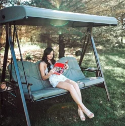 SORARA® Luxe Schommelbank Met Zonnescherm - Bruin - Zware Kwaliteit. 14 SORARA® Luxe Schommelbank Met Zonnescherm - Bruin - Zware Kwaliteit. -Tuinwereld Verkoop 1192x1200 1