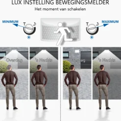 ELRO LF60 Design LED Buitenlamp Met Bewegingssensor - 10W – 800LM – IP54 Waterdicht - Wit -Tuinwereld Verkoop 1194x1200 5