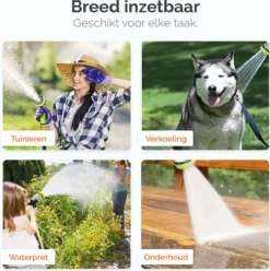 Goliving Tuinslang Flexibel - 30 Meter - Uitrekbare Tuinslang Sproeier - Tuinsproeier - Zwart - Acht Standen - Met Opbergtas -Tuinwereld Verkoop 1195x1200 13