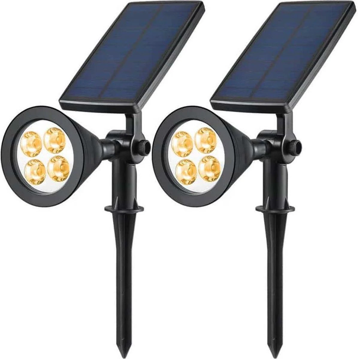 Solar Spot Light- Grond Spot Energiezuinig - Tuinverlichting Op Zonne-energie Met Nachtsensor - Sfeerverlichting Voor Op Gebouwen - Wit 2 Solar Spot Light- Grond Spot Energiezuinig - Tuinverlichting Op Zonne-energie Met Nachtsensor - Sfeerverlichting Voor Op Gebouwen - Wit - Afbeelding 2
